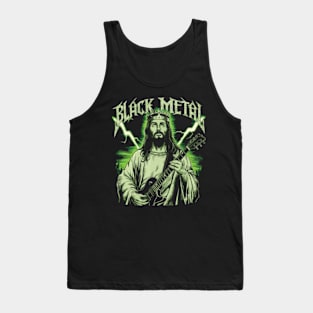 Metal Messiah: King Jesus Shreds with Divine Fury! Tank Top